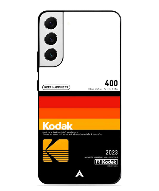 Kodak 400 Aesthetic Metal Back Cover Phone Case for Samsung Galaxy S22 Plus