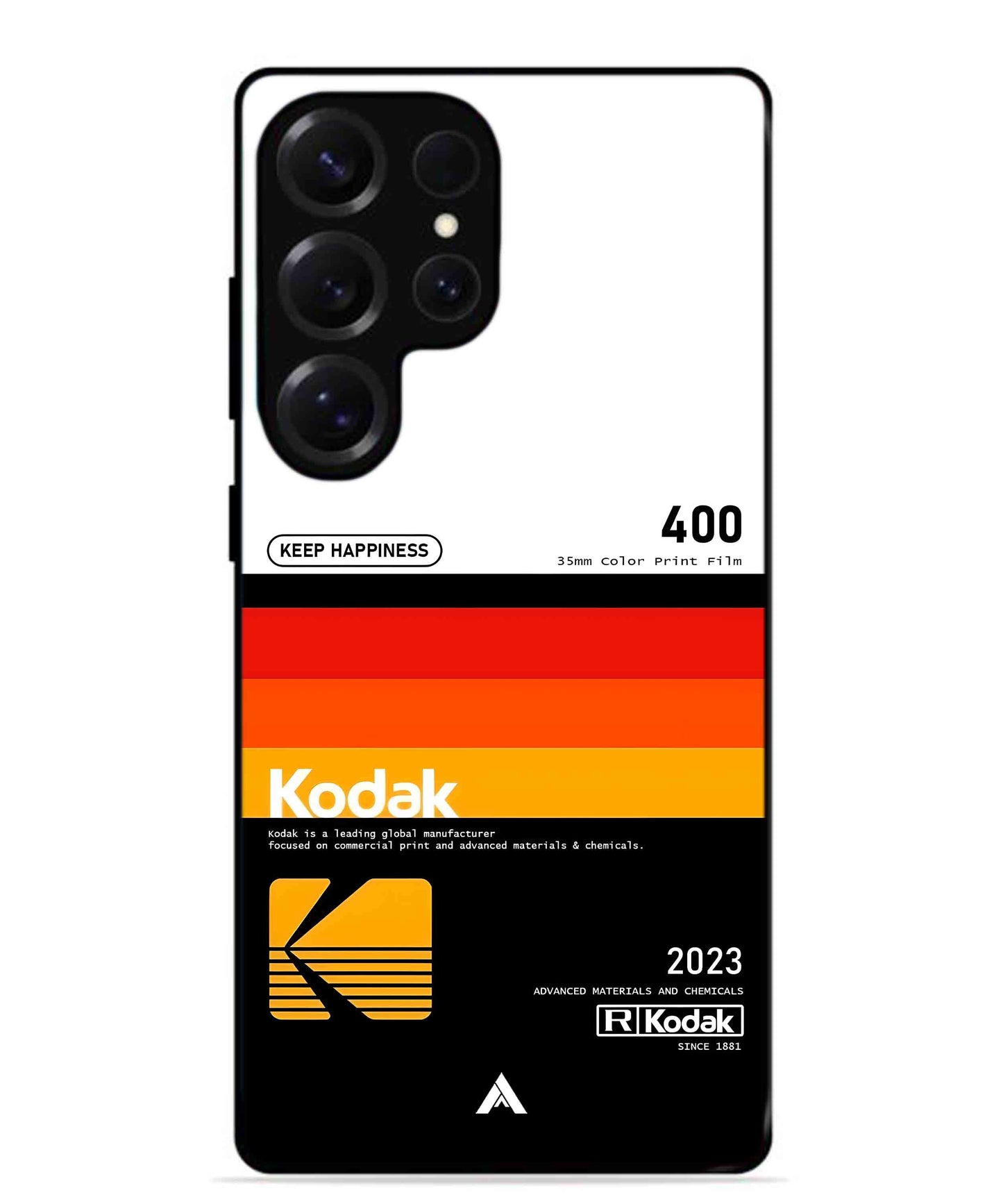 Kodak 400 Aesthetic Metal Back Cover Phone Case for Samsung Galaxy S25 Ultra