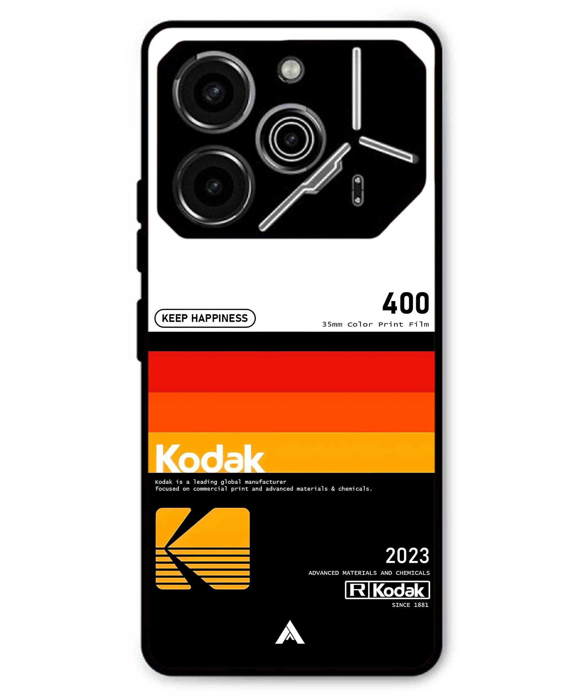 Kodak 400 Aesthetic Metal Back Cover Phone Case for Tecno Pova 6