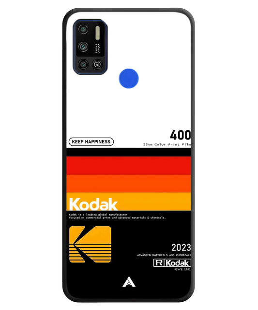 Kodak 400 Aesthetic Metal Back Cover Phone Case for Tecno Spark 6 Air