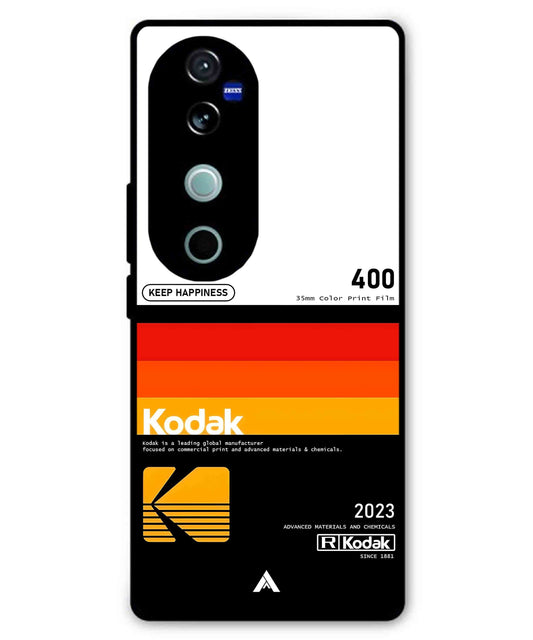 Kodak 400 Aesthetic Metal Back Cover Phone Case for Vivo T3 Ultra