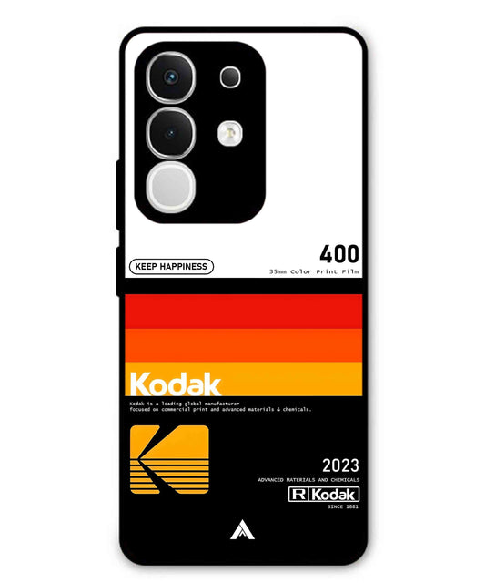 Kodak 400 Aesthetic Metal Back Cover Phone Case for Vivo T4X