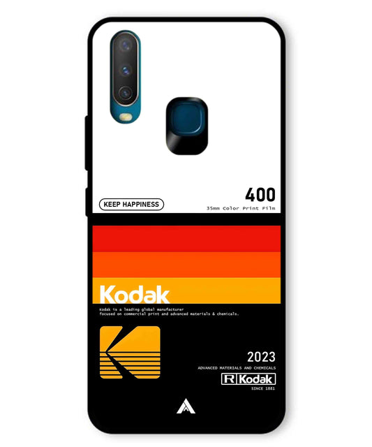Kodak 400 Aesthetic Metal Back Cover Phone Case for Vivo Y12