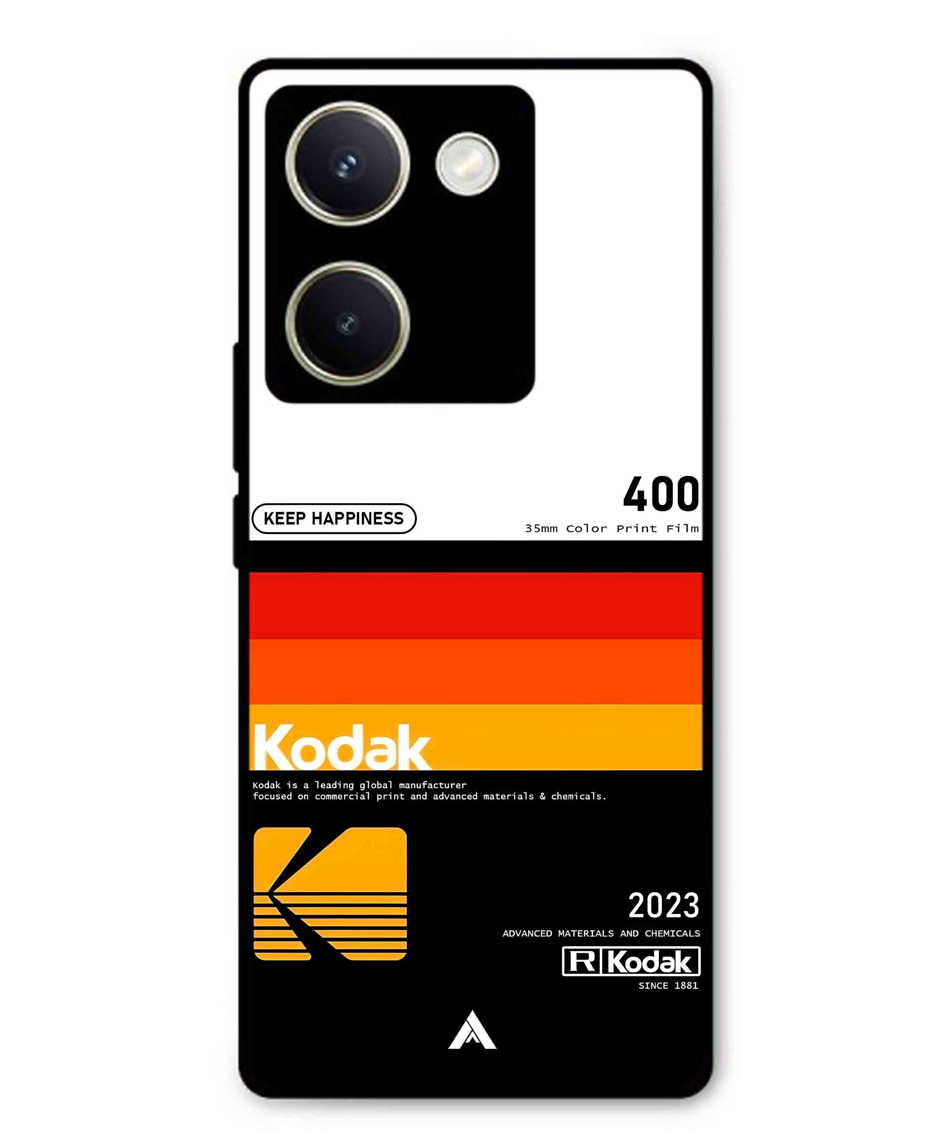 Kodak 400 Aesthetic Metal Back Cover Phone Case for Vivo Y200 Pro