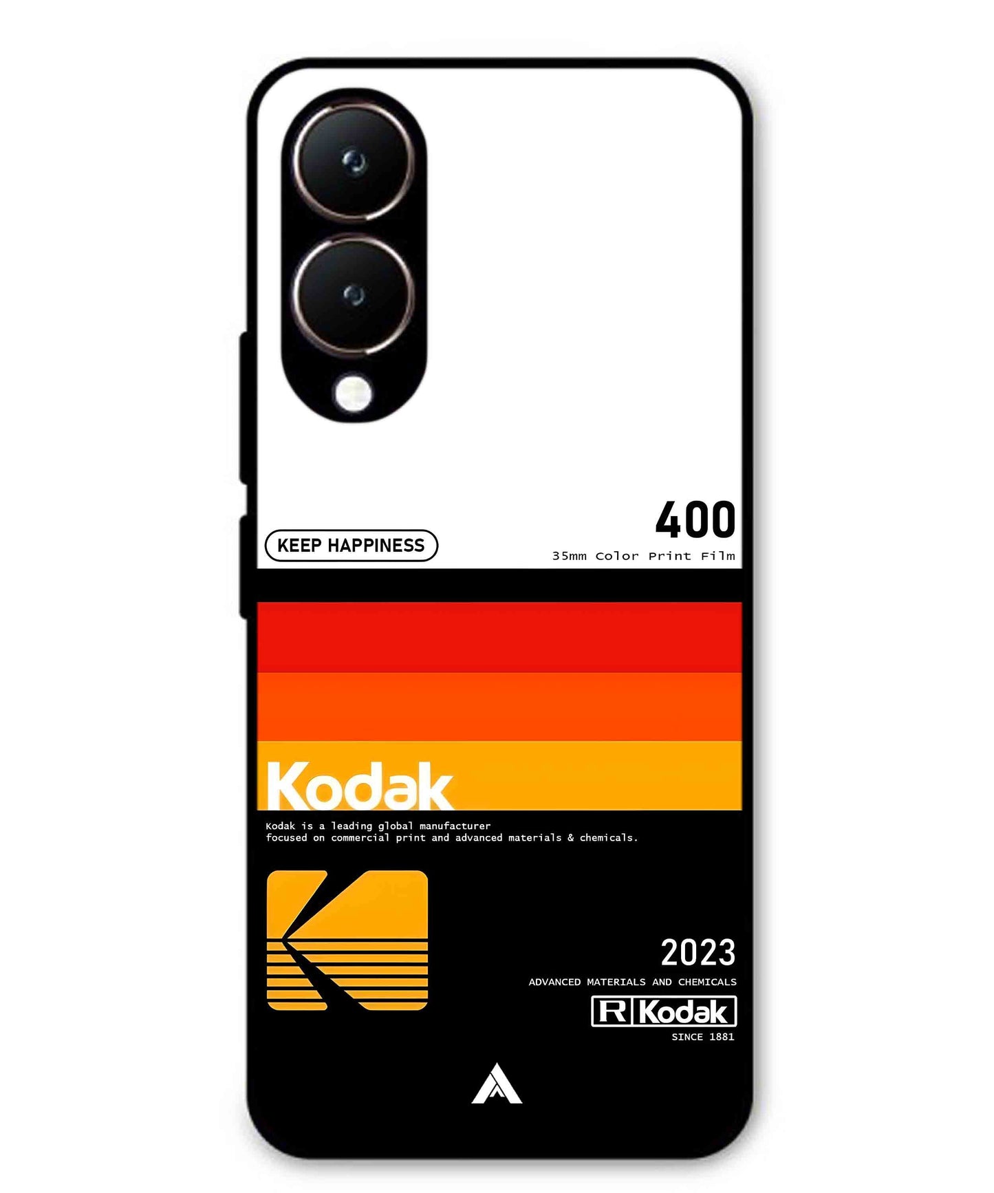 Kodak 400 Aesthetic Metal Back Cover Phone Case for Vivo Y28