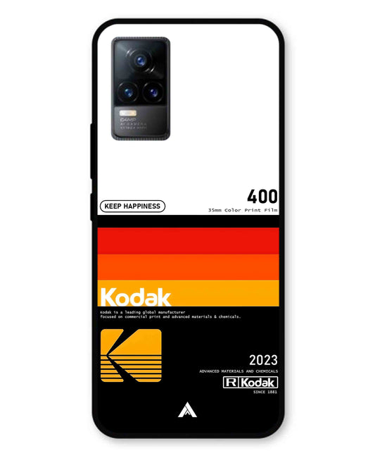 Kodak 400 Aesthetic Metal Back Cover Phone Case for Vivo v21e 4G