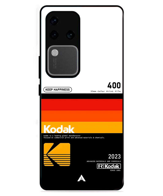 Kodak 400 Aesthetic Metal Back Cover Phone Case for Vivo v30 Pro