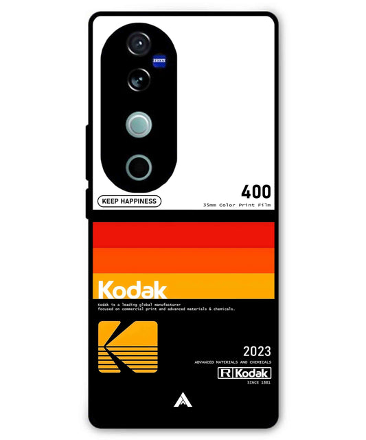 Kodak 400 Aesthetic Metal Back Cover Phone Case for Vivo v40 Pro