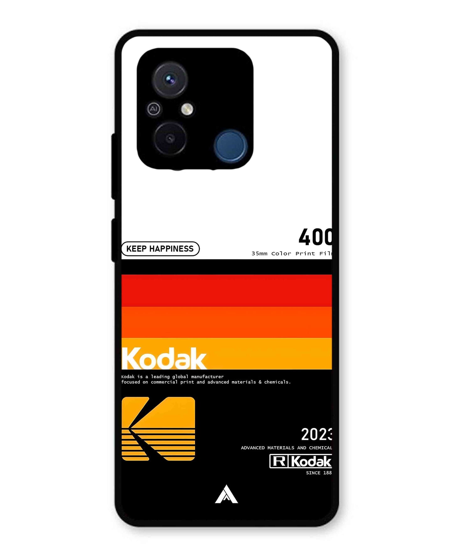 Kodak 400 Aesthetic Metal Back Cover Phone Case for Xiaomi Redmi 12C