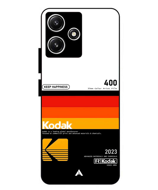Kodak 400 Aesthetic Metal Back Cover Phone Case for Xiaomi Redmi 12 5G
