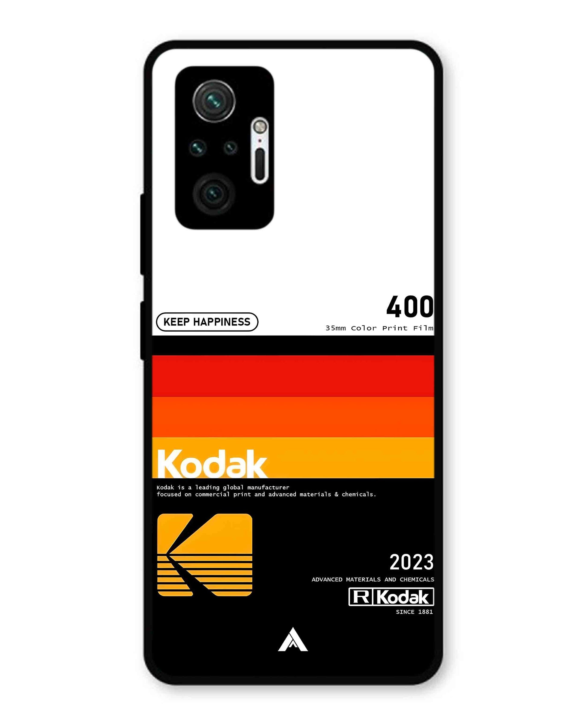 Kodak 400 Aesthetic Metal Back Cover Phone Case for Xiaomi Redmi Note 10 Pro