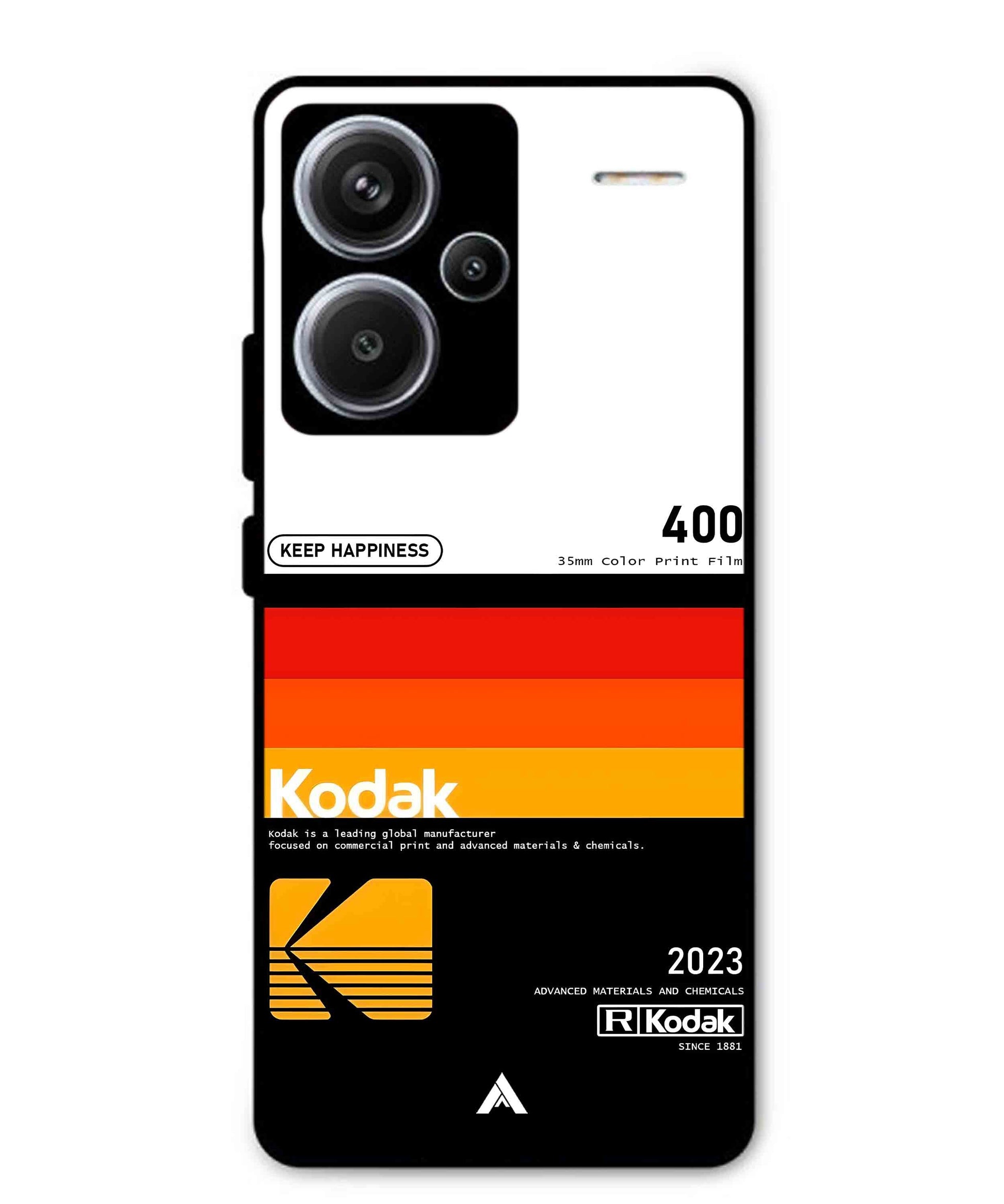 Kodak 400 Aesthetic Metal Back Cover Phone Case for Xiaomi Redmi Note 13 Pro Plus