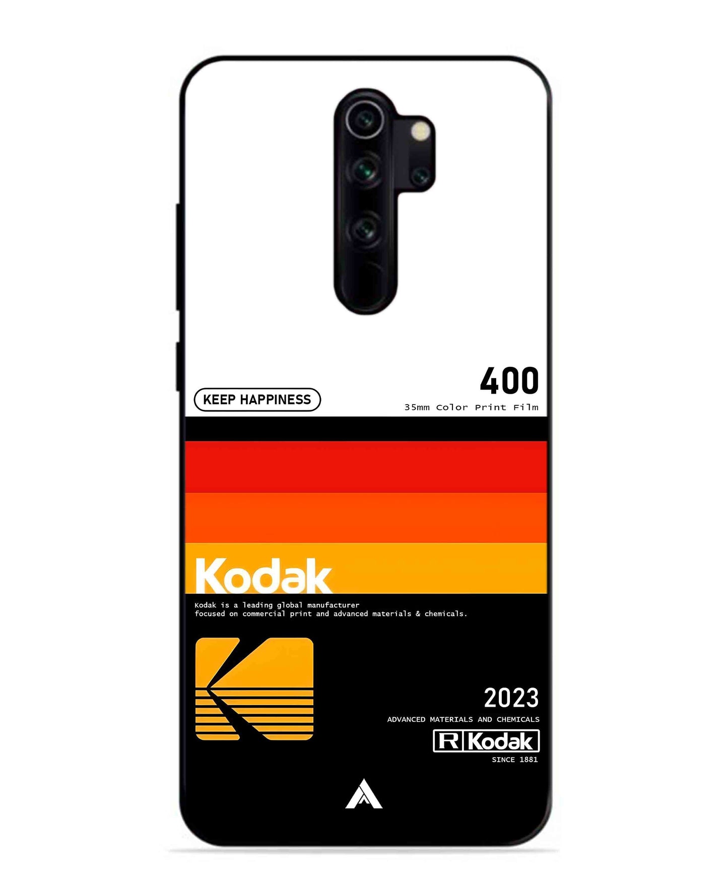 Kodak 400 Aesthetic Metal Back Cover Phone Case for Xiaomi Redmi Note 8 Pro