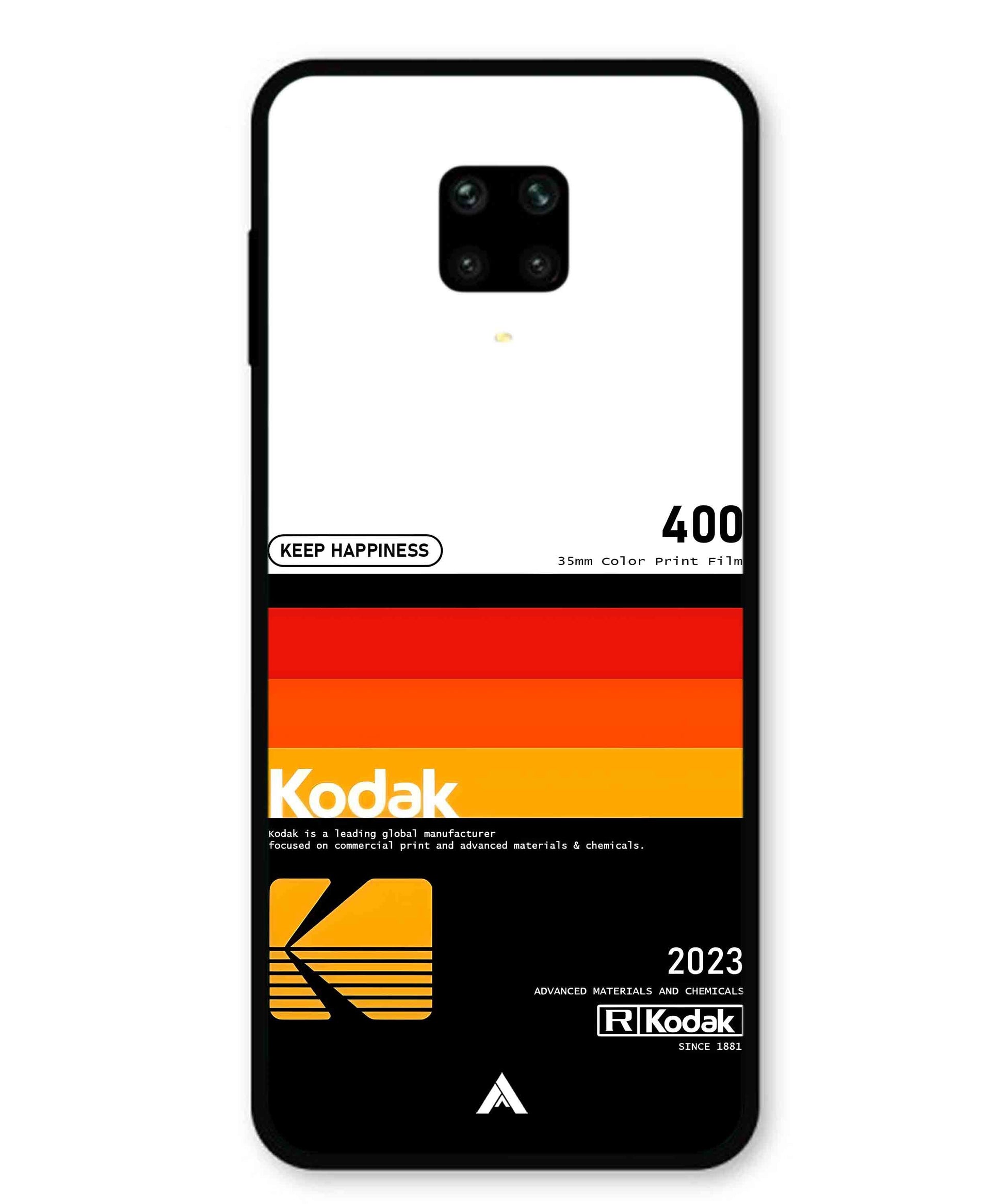 Kodak 400 Aesthetic Metal Back Cover Phone Case for Xiaomi Redmi Note 9 Pro Max