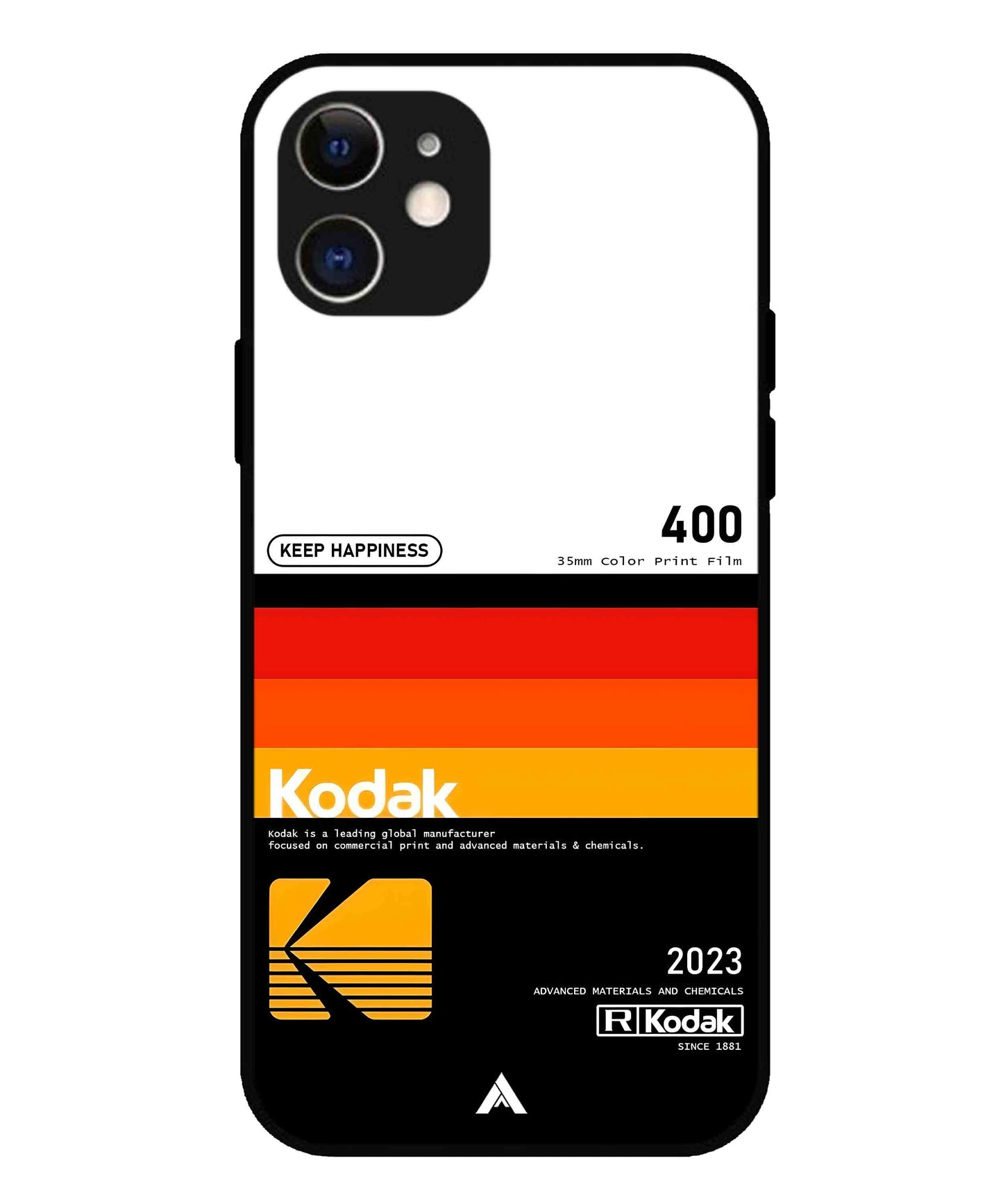 Kodak 400 Aesthetic Metal Back Cover Phone Case for iPhone 12