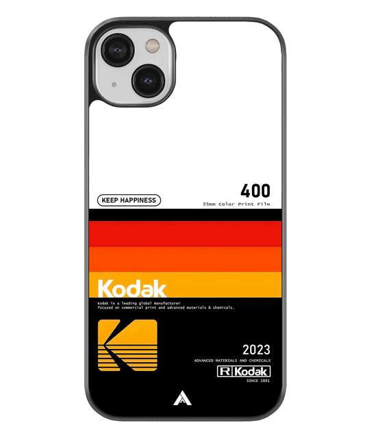 Kodak 400 Aesthetic Metal Back Cover Phone Case for iPhone 13
