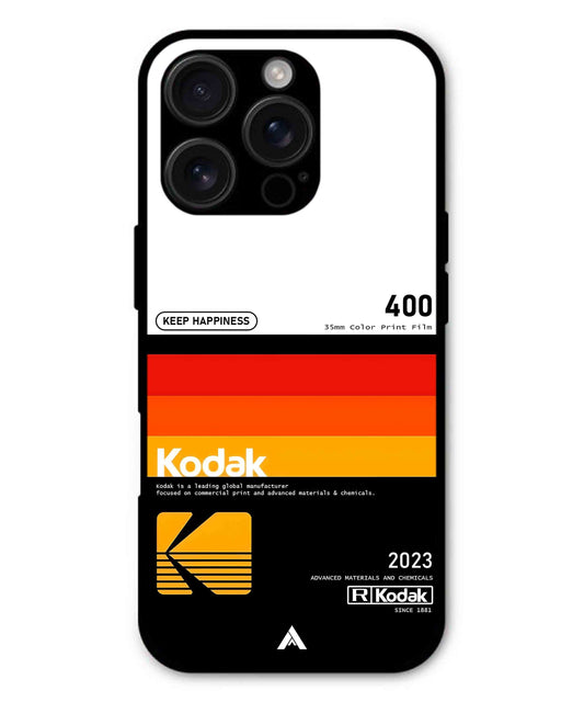 Kodak 400 Aesthetic Metal Back Cover Phone Case for iPhone 13 Pro