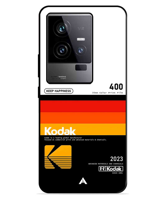Kodak 400 Aesthetic Metal Back Cover Phone Case for iQOO 11
