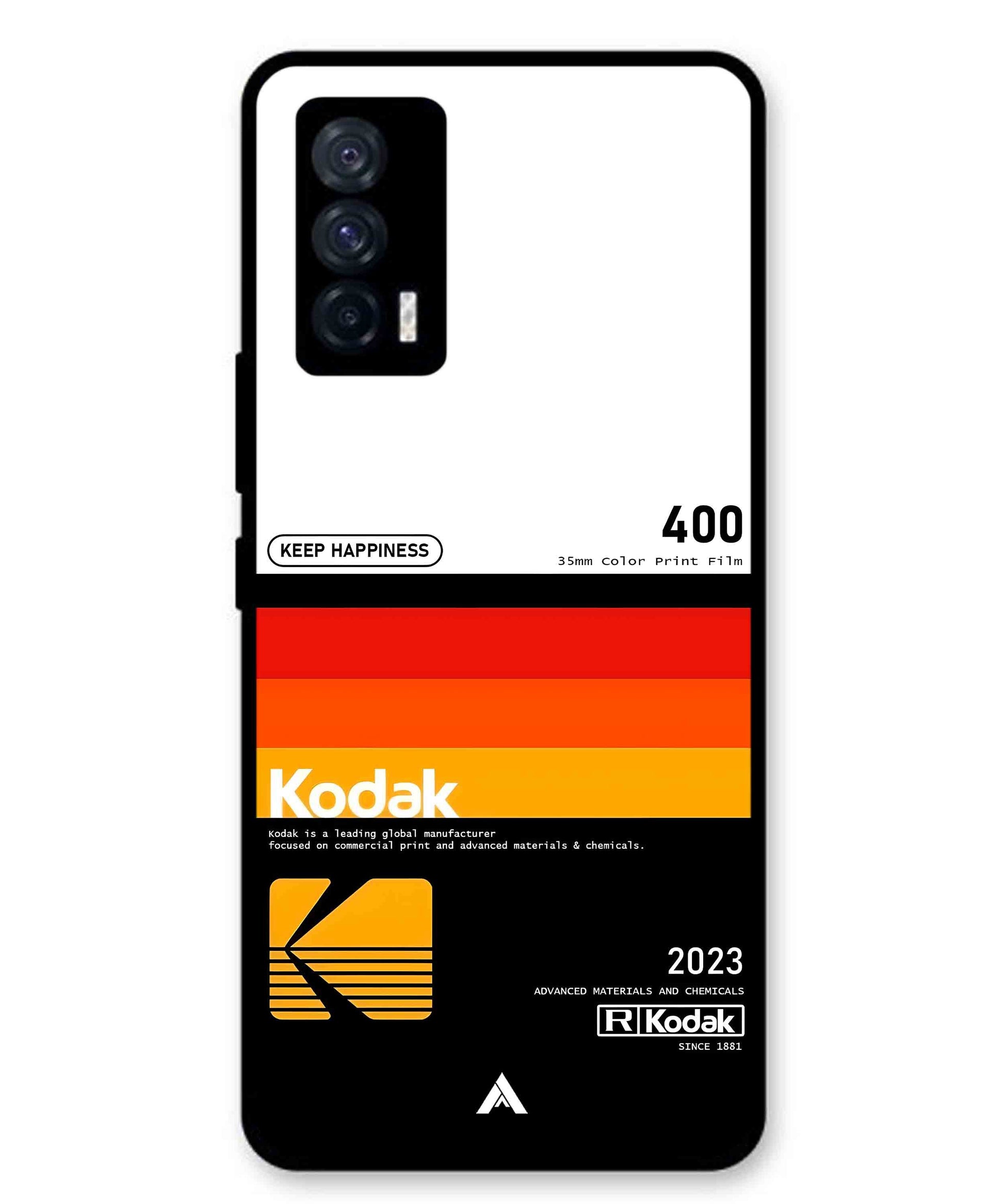 Kodak 400 Aesthetic Metal Back Cover Phone Case for iQOO 7