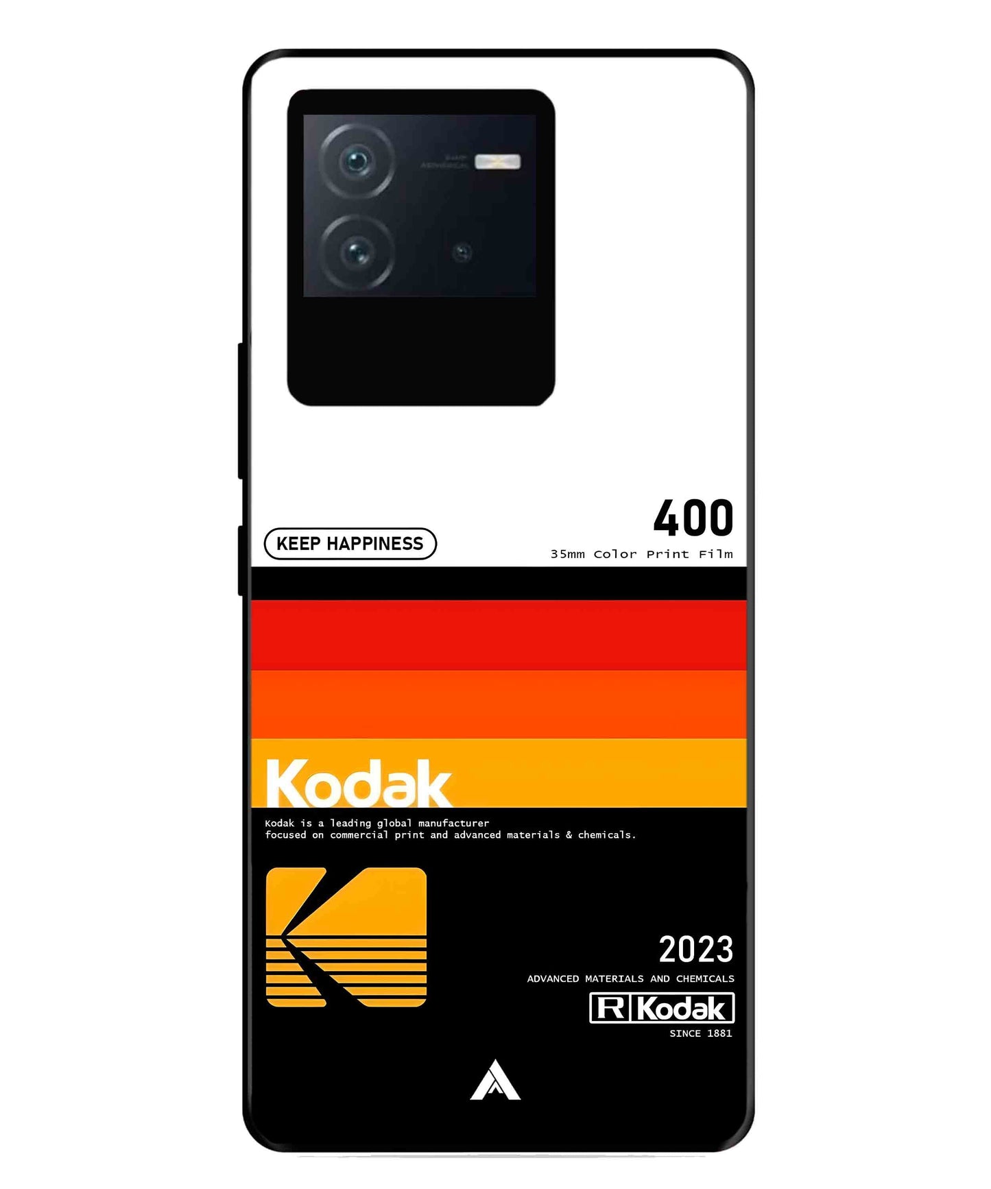 Kodak 400 Aesthetic Metal Back Cover Phone Case for iQOO Neo 6