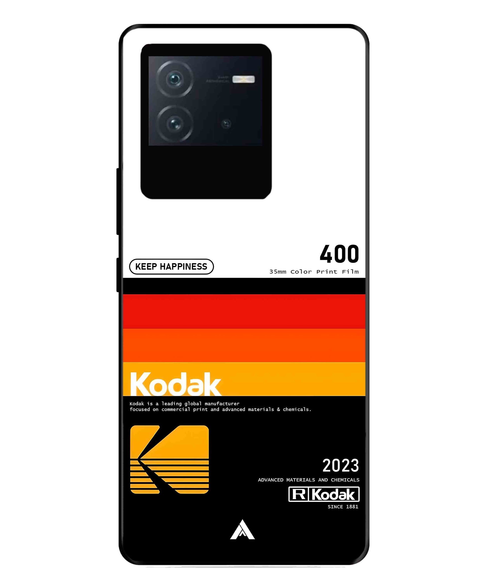 Kodak 400 Aesthetic Metal Back Cover Phone Case for iQOO Neo 6