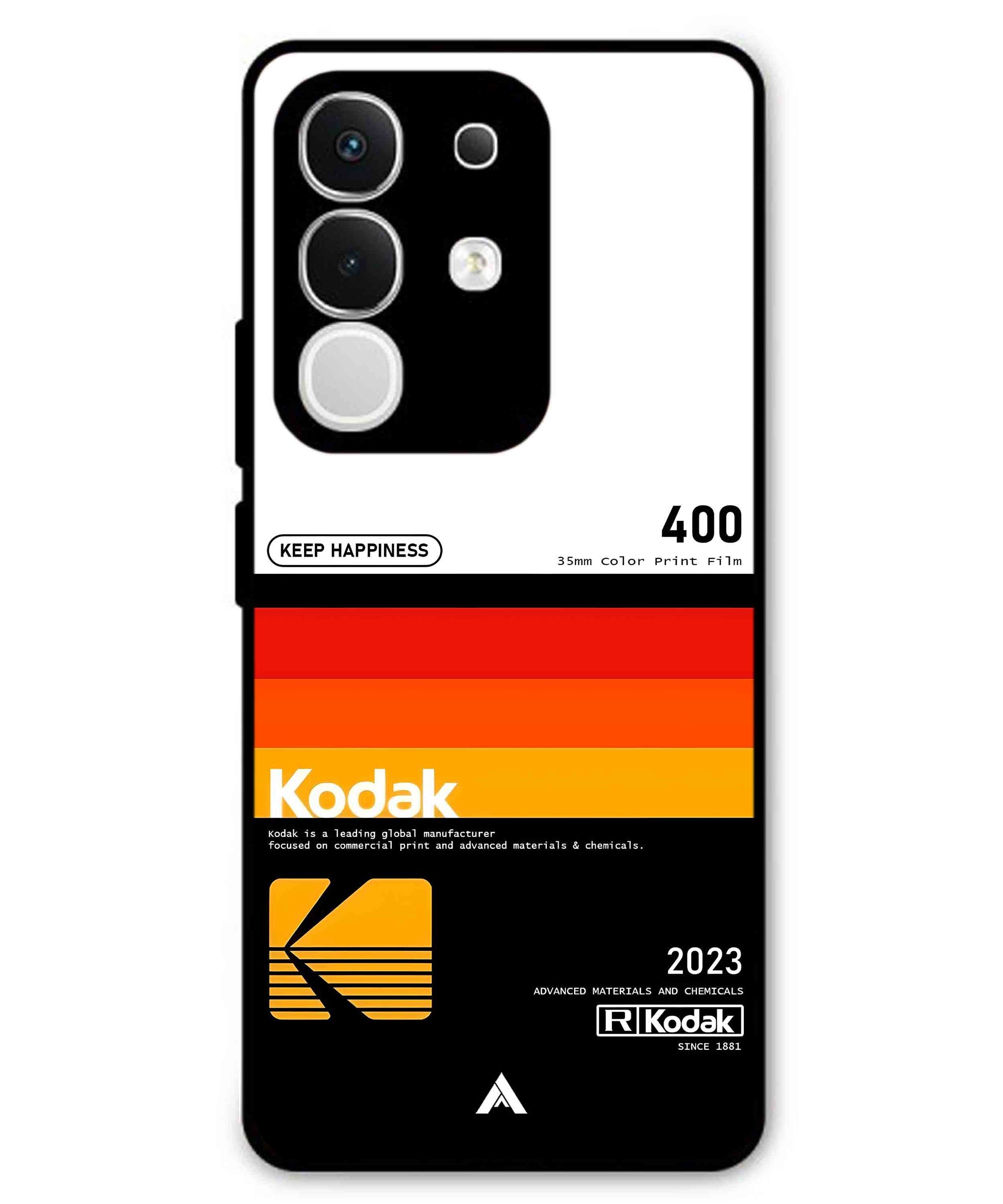 Kodak 400 Aesthetic Metal Back Cover Phone Case for iQOO Z10x