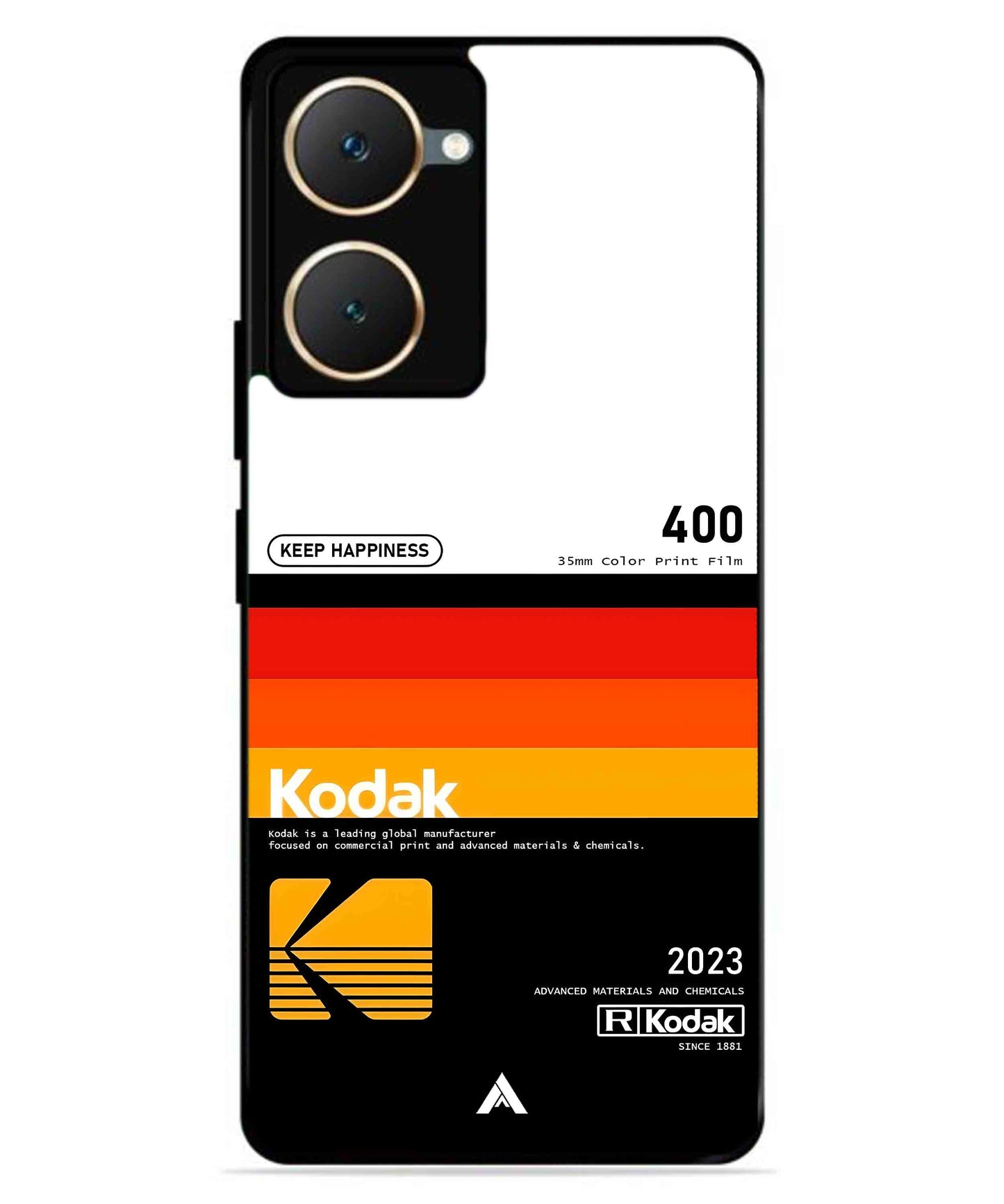Kodak 400 Aesthetic Metal Back Cover Phone Case for iQOO Z9 Lite