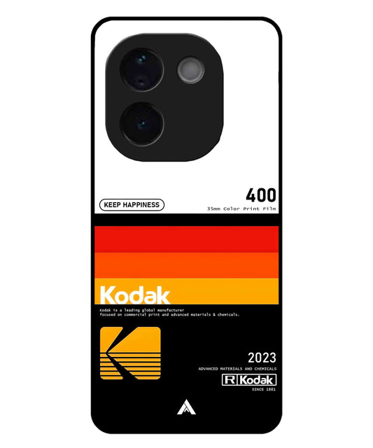 Kodak 400 Aesthetic Metal Back Cover Phone Case for iQOO Z9s Pro