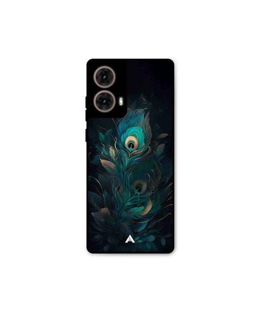 Krishna Mor Punkh Metal Back Cover Phone Case for Moto Edge 50 Fusion 