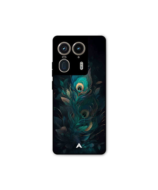 Krishna Mor Punkh Metal Back Cover Phone Case for Moto Edge 50 Ultra 