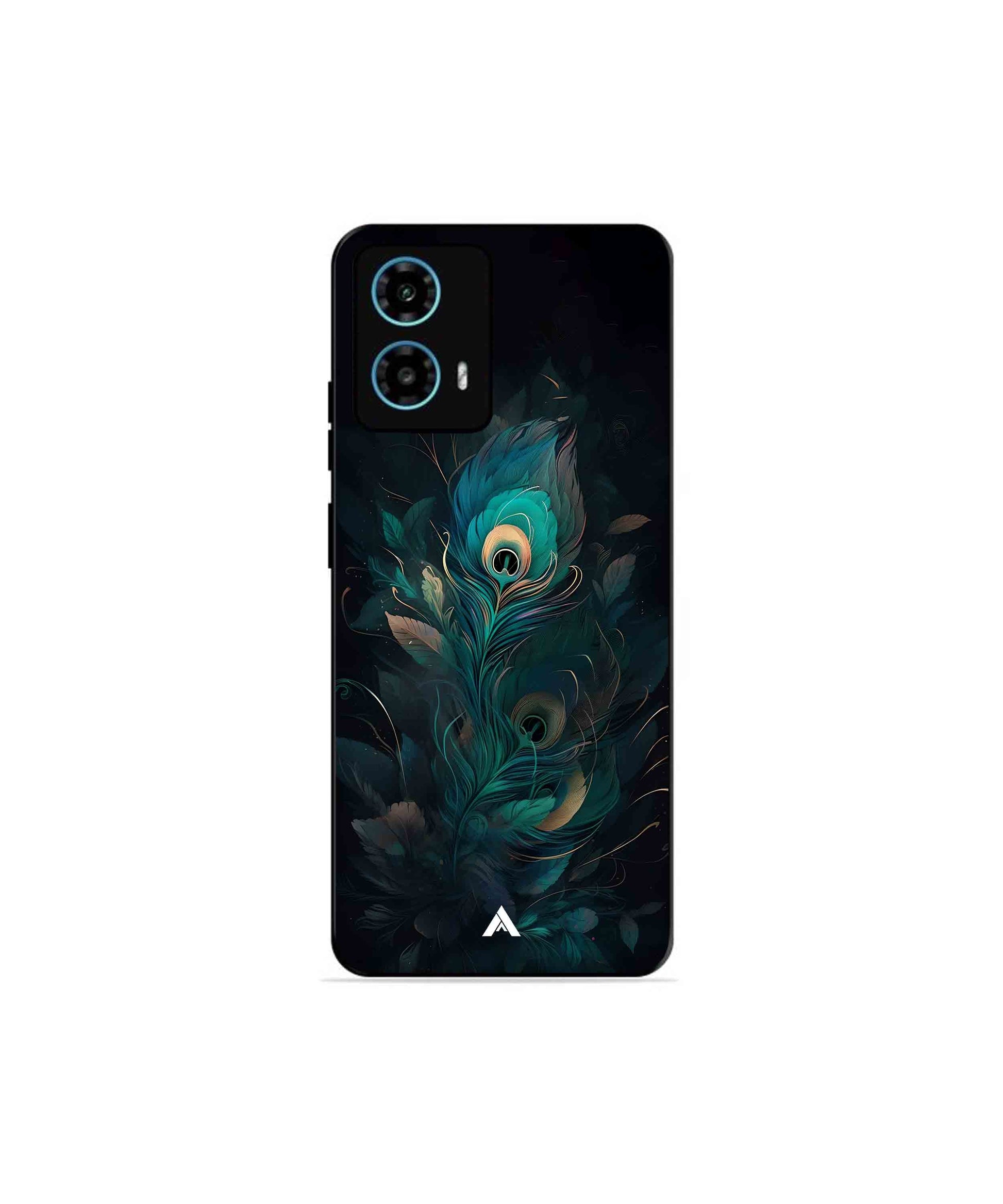 Krishna Mor Punkh Metal Back Cover Phone Case for Moto G34 