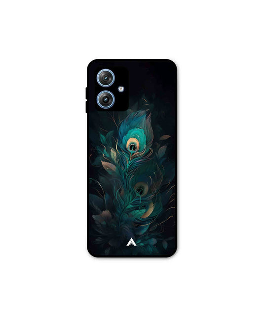 Krishna Mor Punkh Metal Back Cover Phone Case for Moto G64 