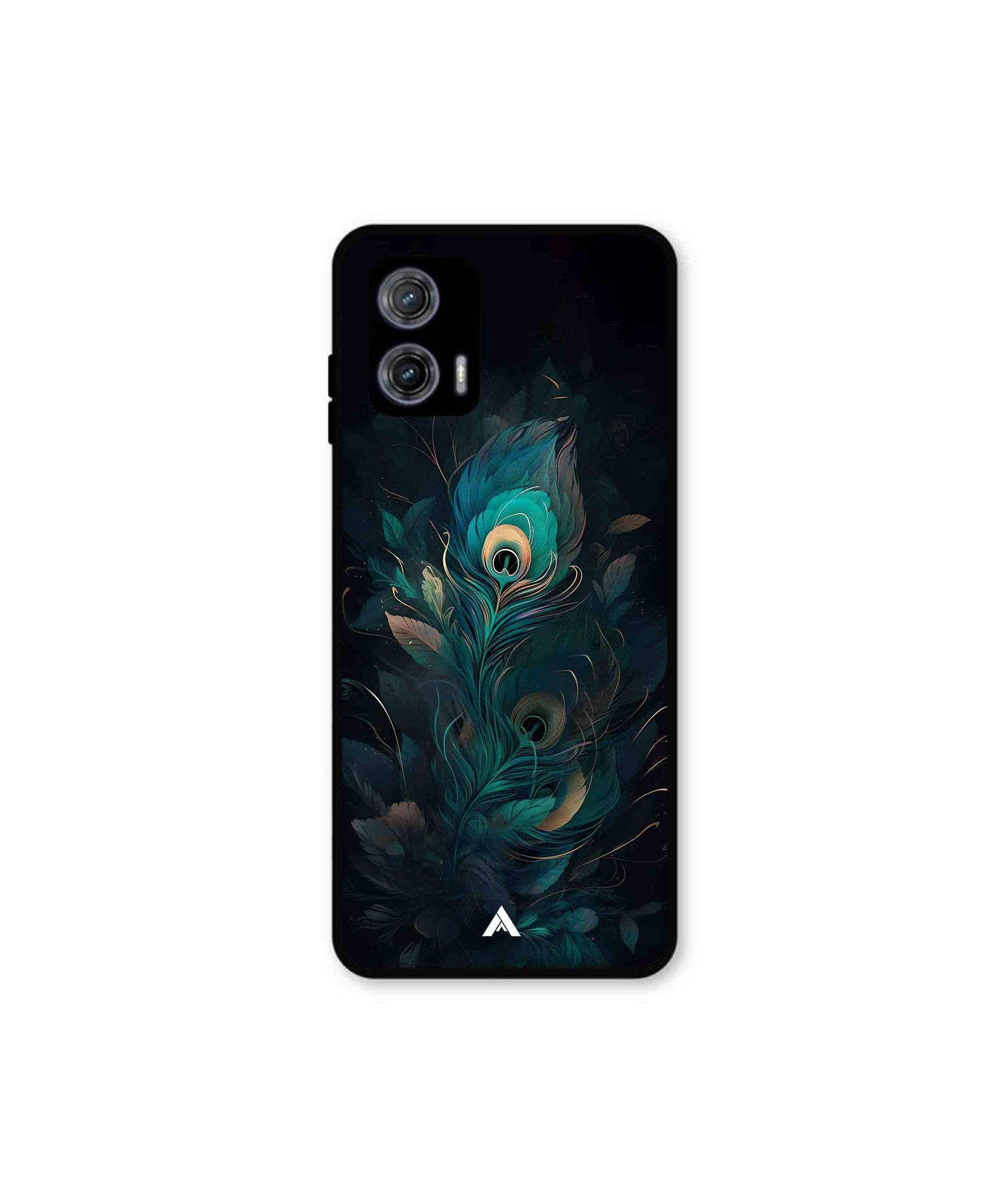 Krishna Mor Punkh Metal Back Cover Phone Case for Moto G73 