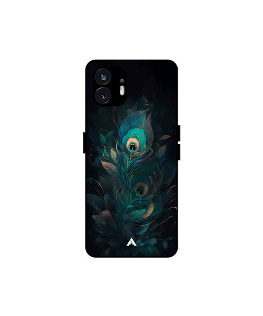 Krishna Mor Punkh Metal Back Cover Phone Case for Nothing Phone 2a 