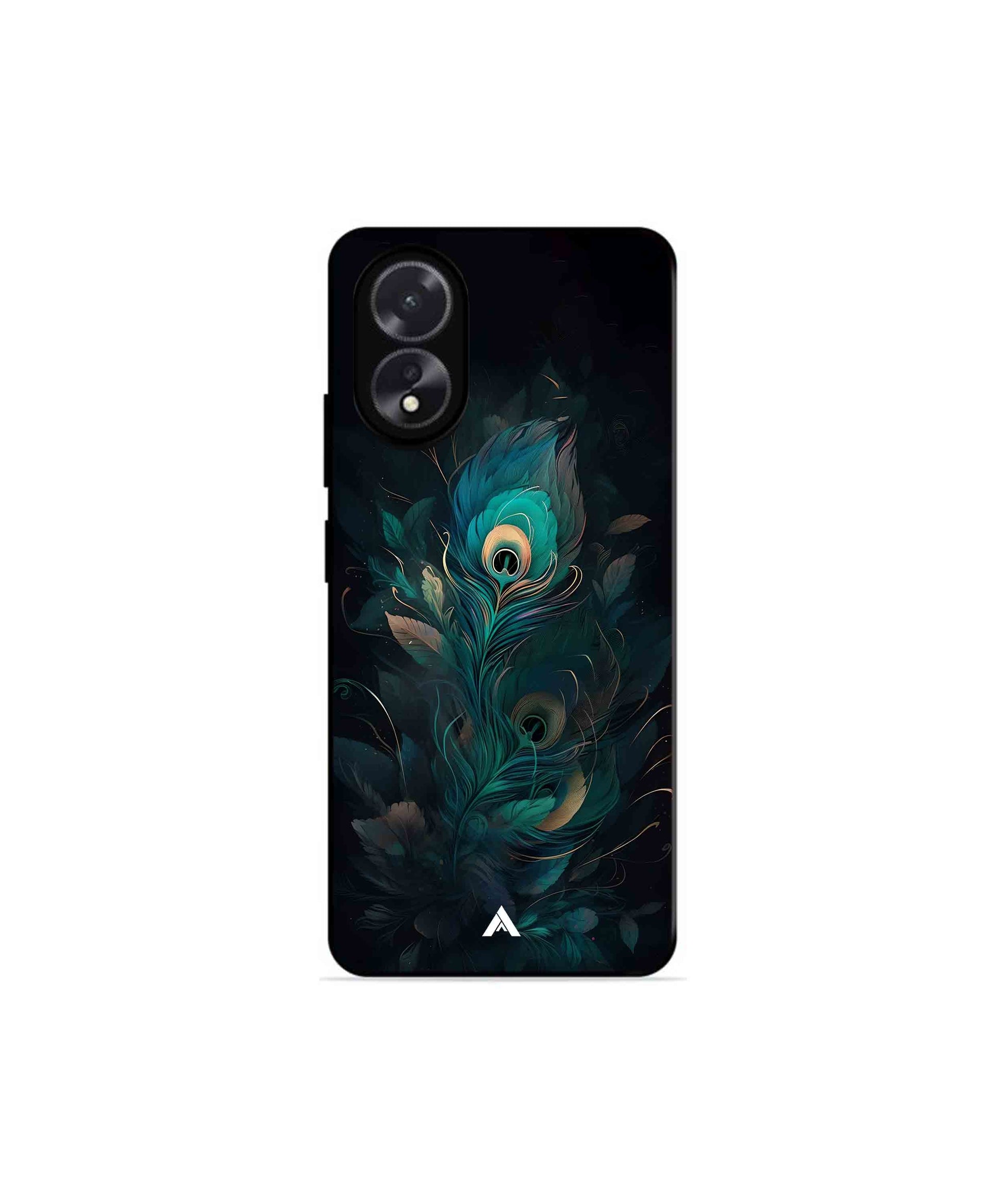 Krishna Mor Punkh Metal Back Cover Phone Case for Oppo A38 