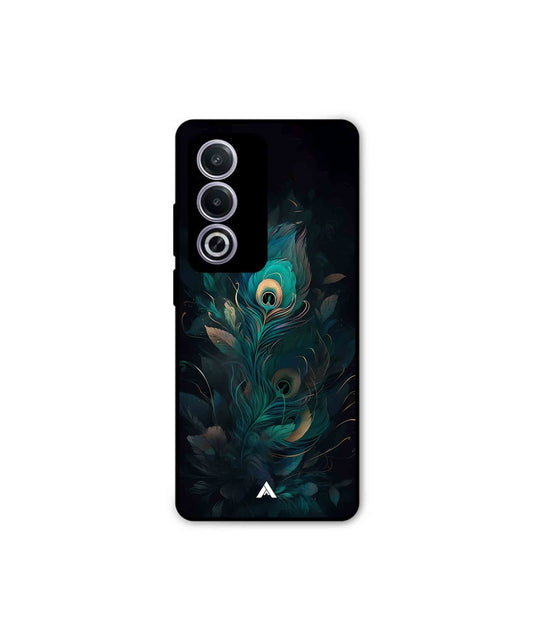 Krishna Mor Punkh Metal Back Cover Phone Case for Oppo A3 Pro 