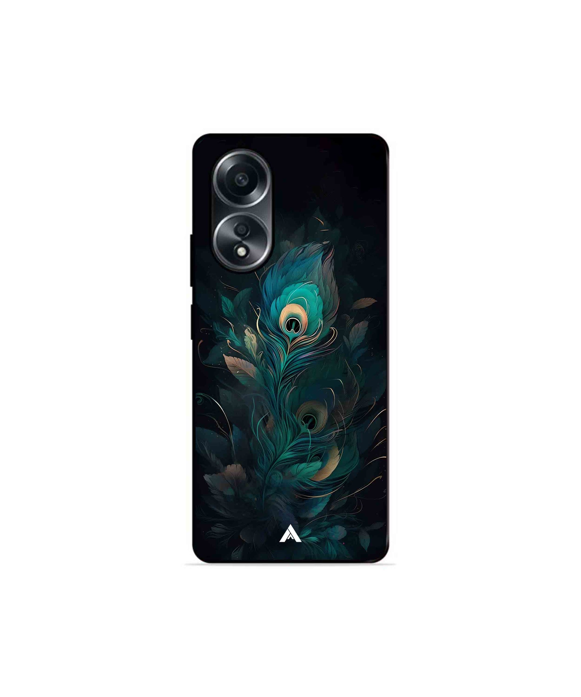 Krishna Mor Punkh Metal Back Cover Phone Case for Oppo A58 