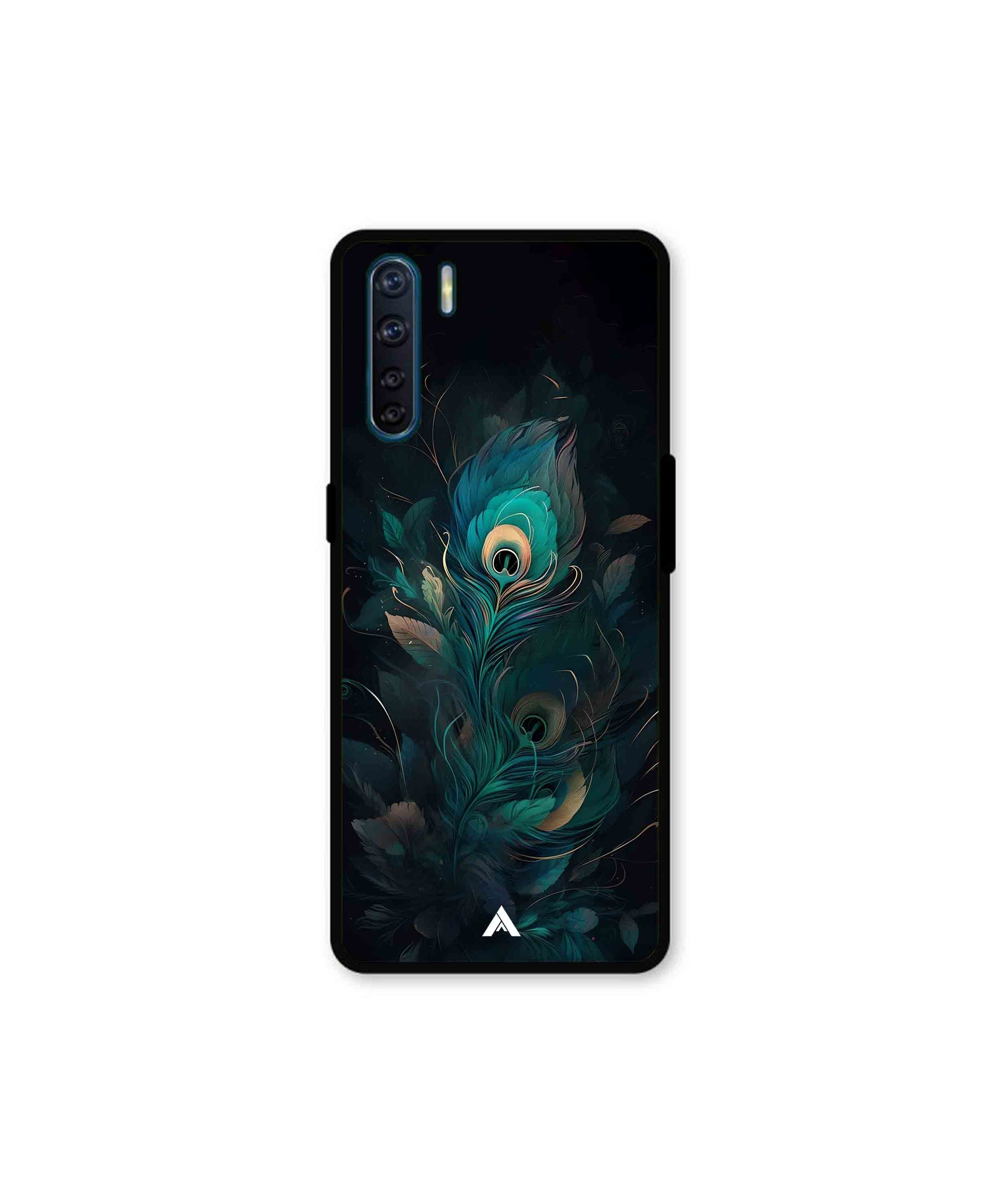 Krishna Mor Punkh Metal Back Cover Phone Case for Oppo A91 