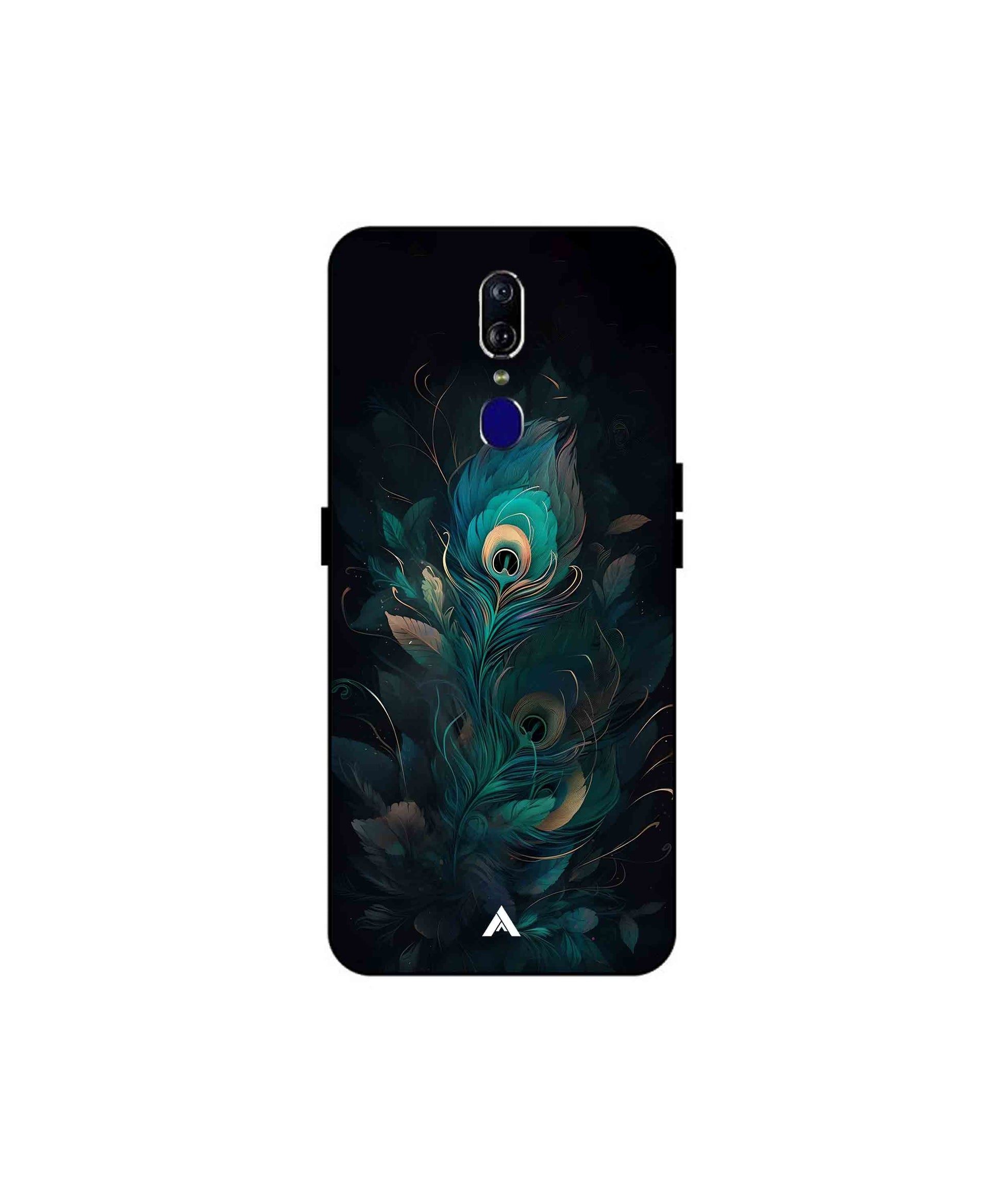 Krishna Mor Punkh Metal Back Cover Phone Case for Oppo F11 