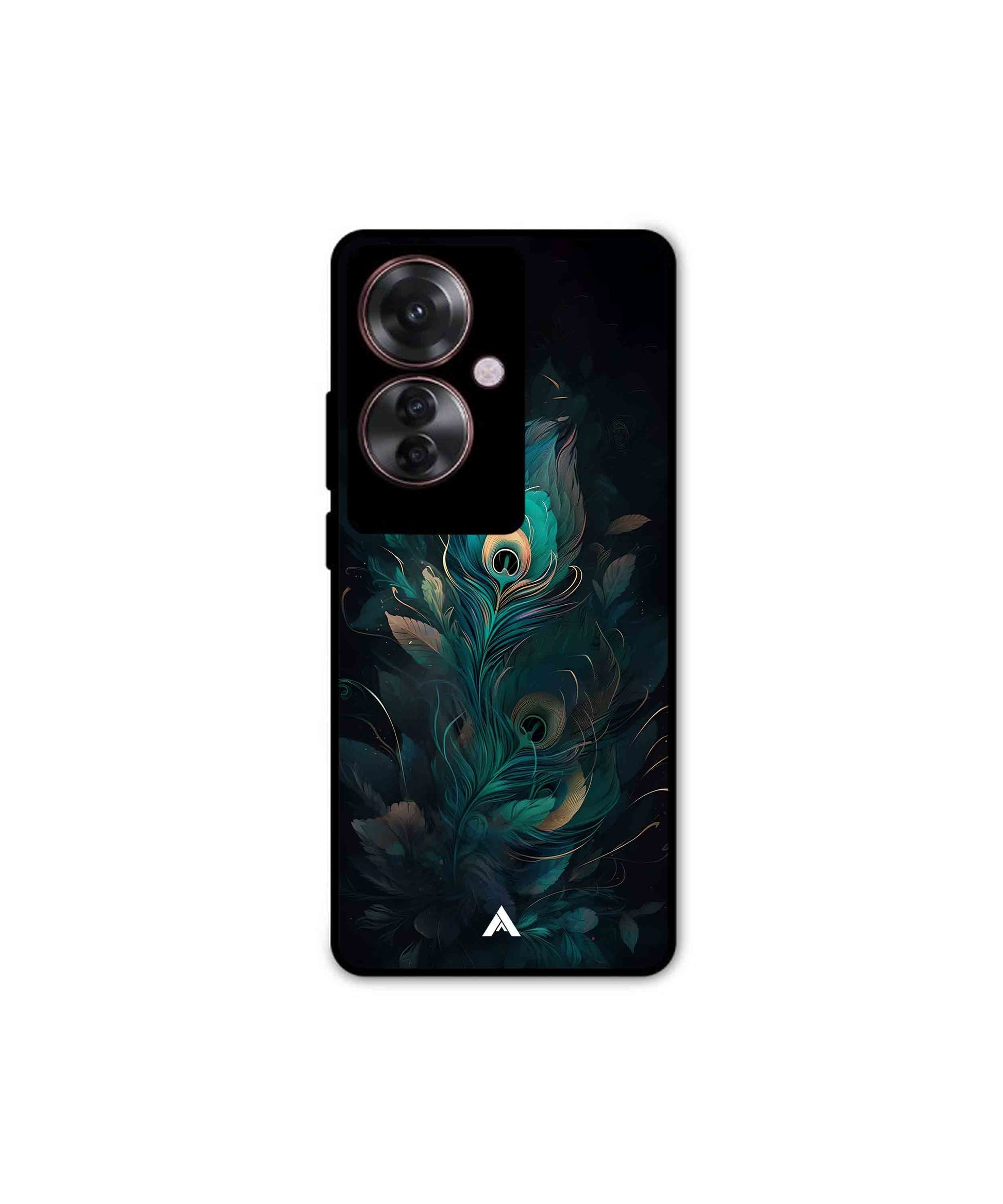 Krishna Mor Punkh Metal Back Cover Phone Case for Oppo F25 Pro 