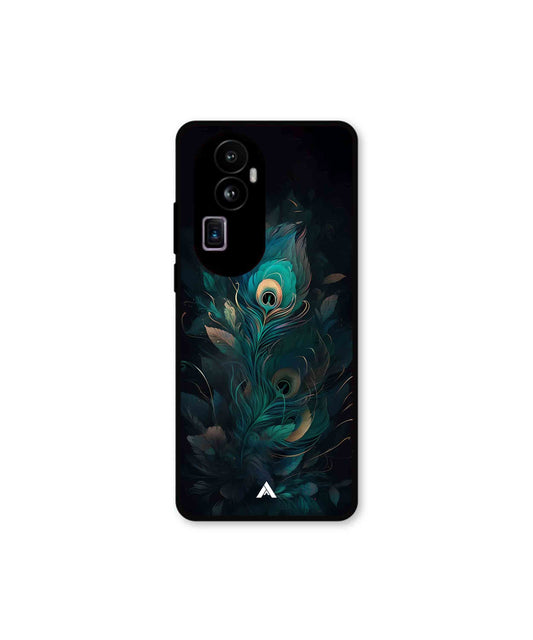 Krishna Mor Punkh Metal Back Cover Phone Case for Oppo Reno 10 Pro Plus 