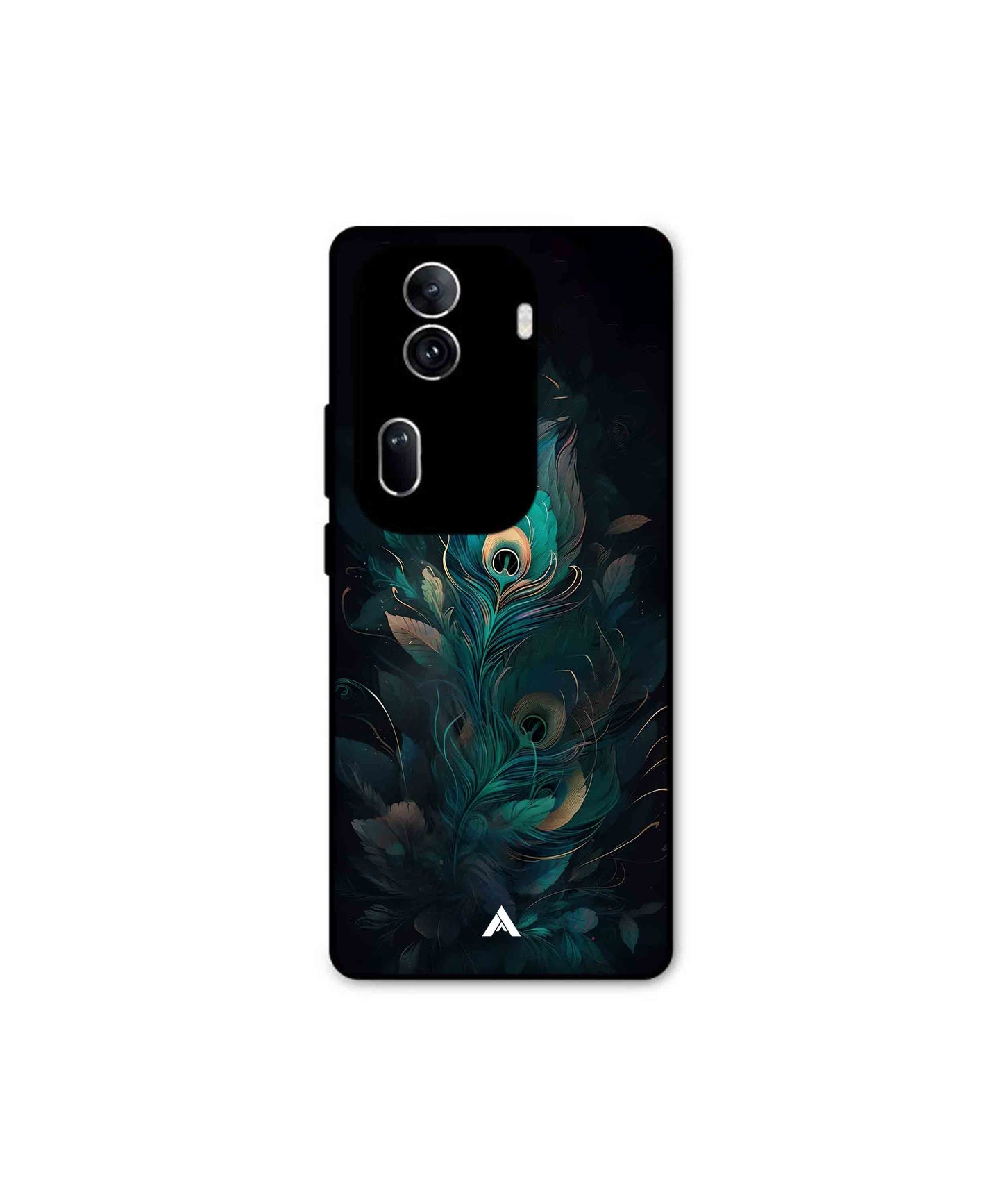 Krishna Mor Punkh Metal Back Cover Phone Case for Oppo Reno 11 Pro 
