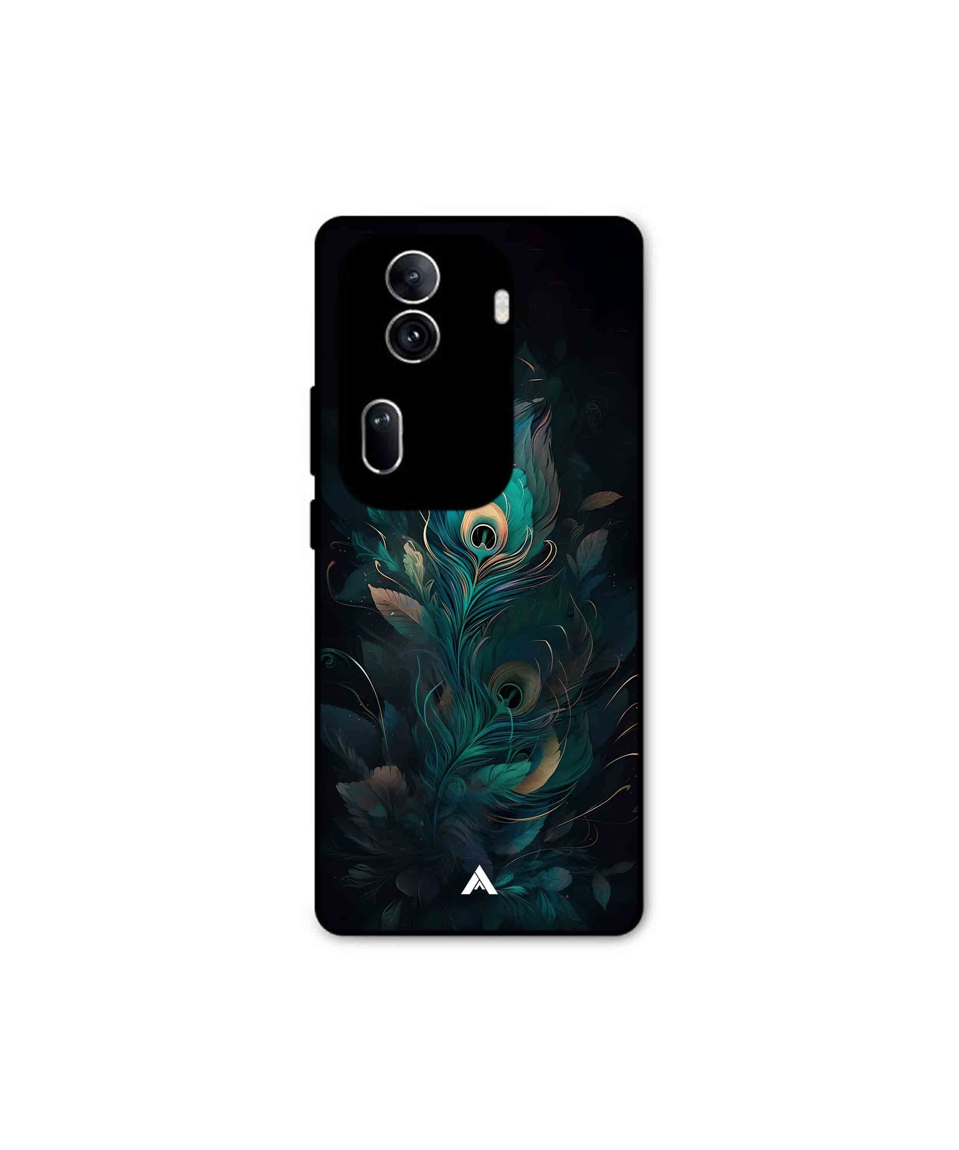 Krishna Mor Punkh Metal Back Cover Phone Case for Oppo Reno 11 Pro 