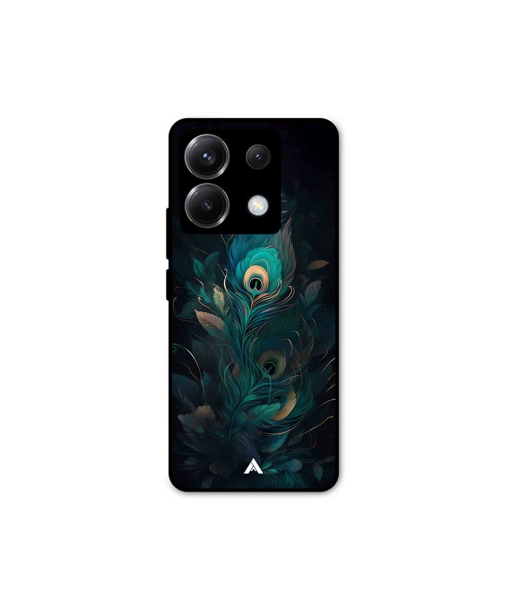 Krishna Mor Punkh Metal Back Cover Phone Case for Poco X6