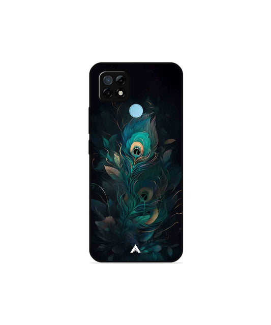 Krishna Mor Punkh Metal Back Cover Phone Case for Realme C21Y 