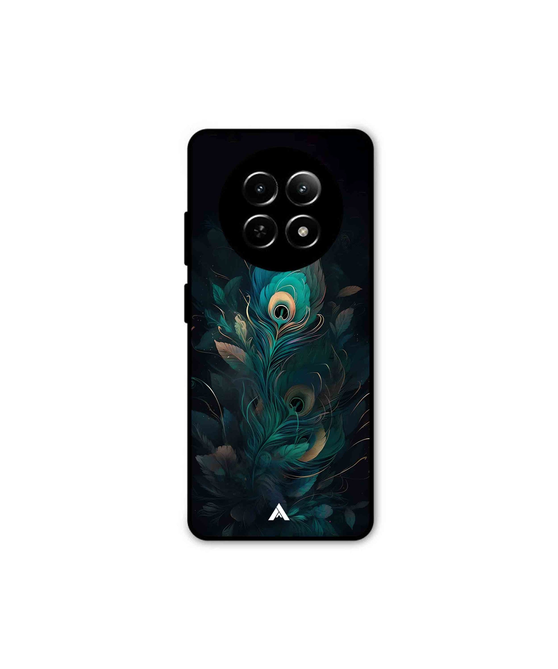 Krishna Mor Punkh Metal Back Cover Phone Case for Realme Narzo N65 
