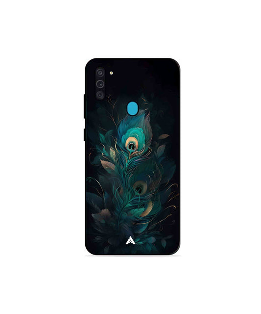 Krishna Mor Punkh Metal Back Cover Phone Case for Samsung Galaxy A11 