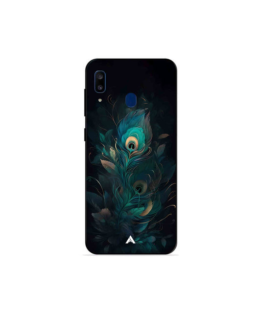 Krishna Mor Punkh Metal Back Cover Phone Case for Samsung Galaxy A20 