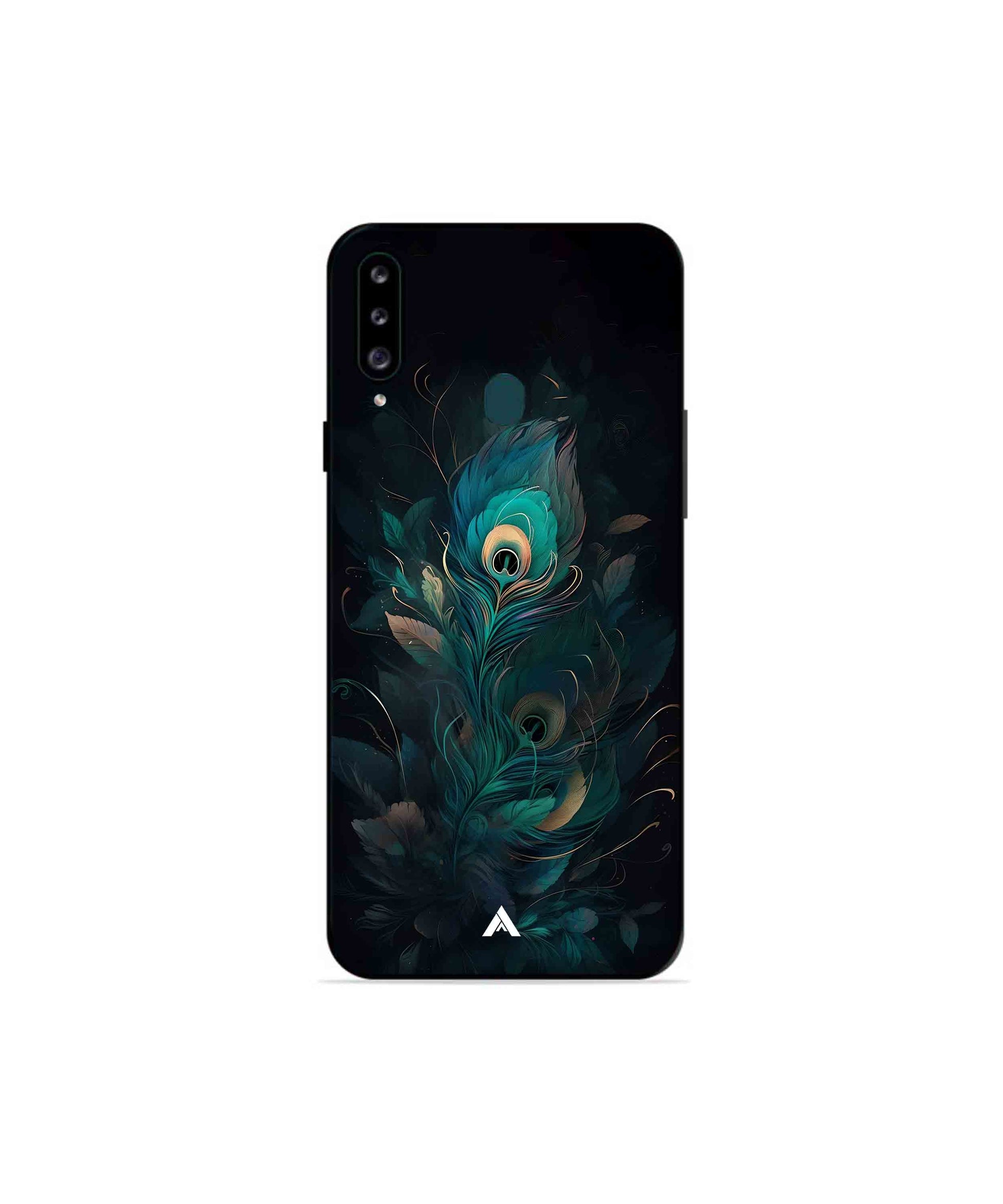 Krishna Mor Punkh Metal Back Cover Phone Case for Samsung Galaxy A20s 