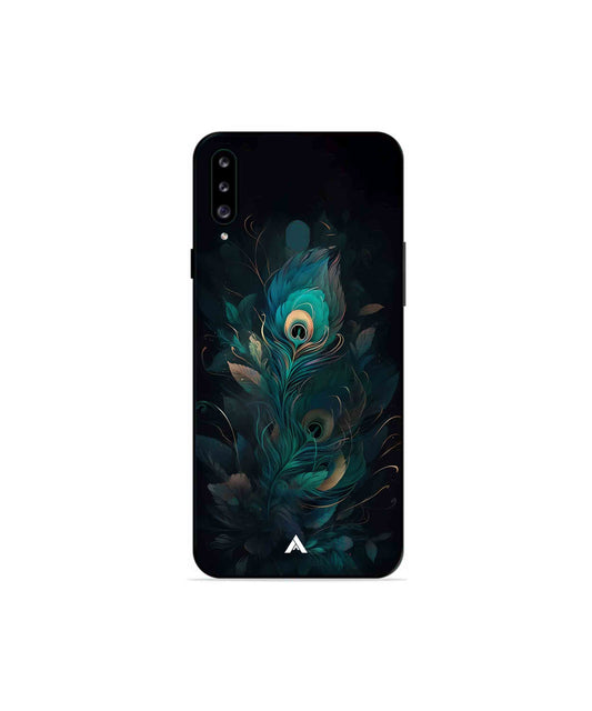 Krishna Mor Punkh Metal Back Cover Phone Case for Samsung Galaxy A20s 